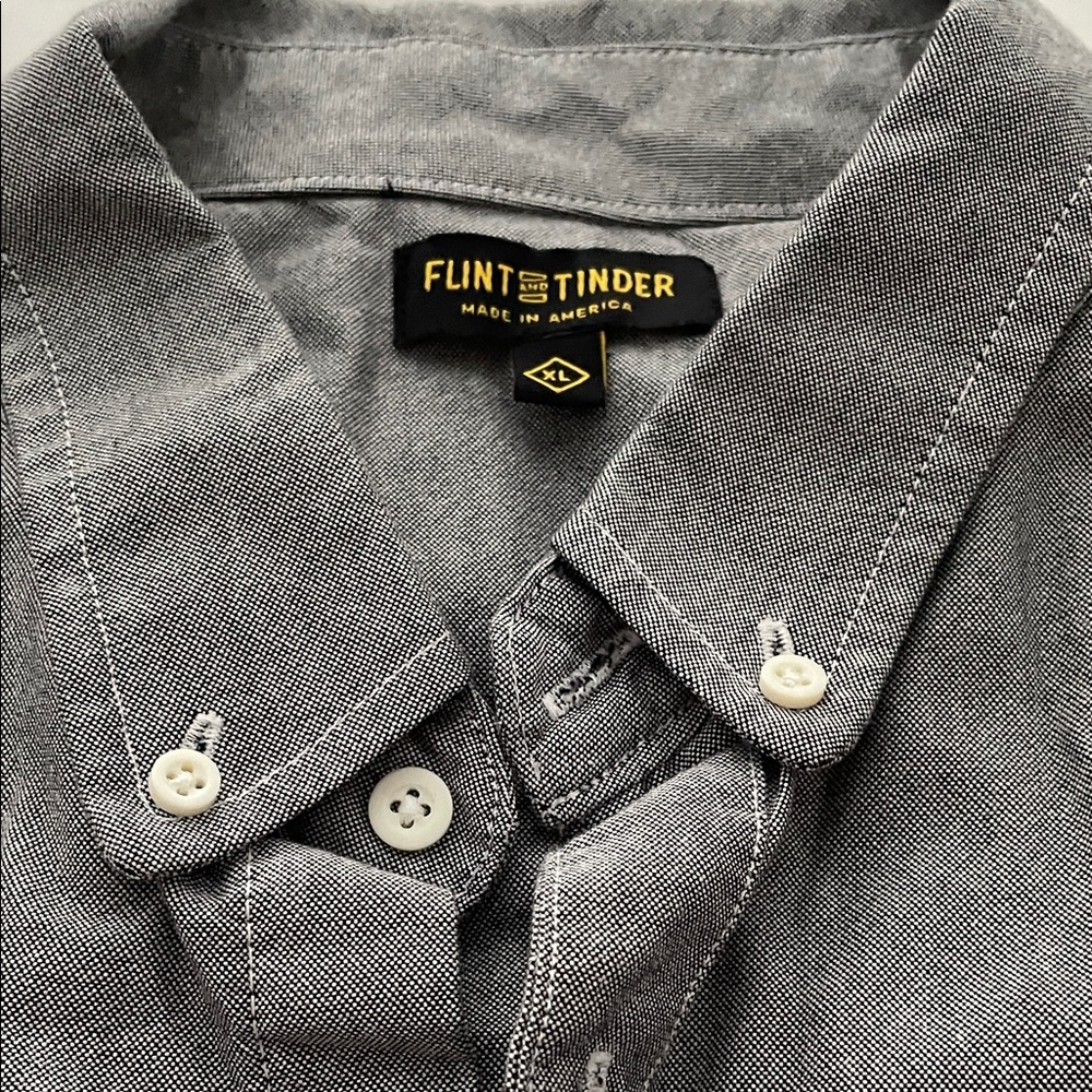 Flint and Tinder Gray Dress Shirt for Men